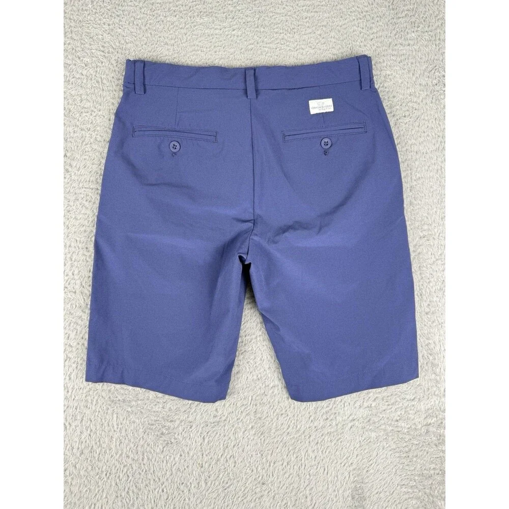 Lot 2 Vineyard Vines Performance Shorts Boys Size  18 Blue And Gray Adjustable